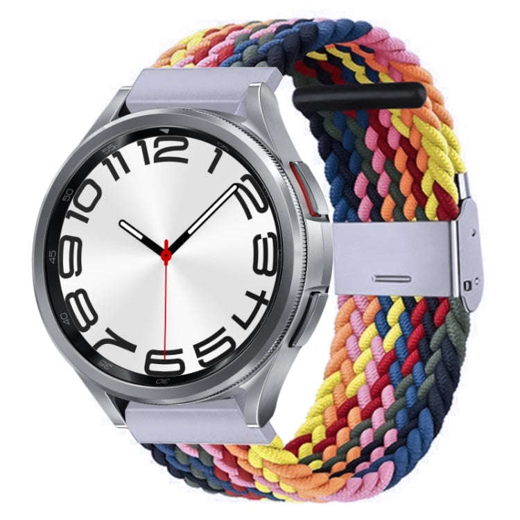 For Samsung Galaxy Watch 6 / 6 Classic Nylon Braided Metal Buckle Watch Band(Colorful)
