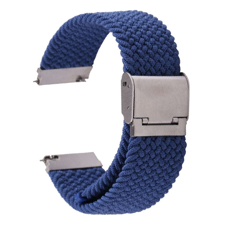 For Samsung Galaxy Watch 6 / 6 Classic Nylon Braided Metal Buckle Watch Band(Deep Blue)