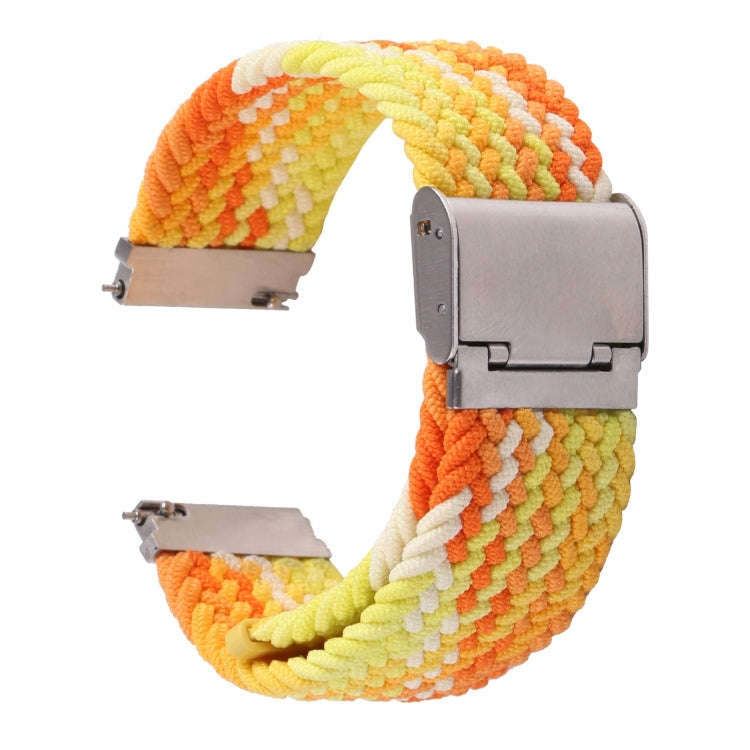 For Samsung Galaxy Watch 6 / 6 Classic Nylon Braided Metal Buckle Watch Band(Bright Orange)