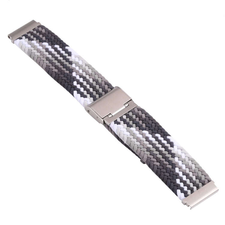 For Samsung Galaxy Watch 6 / 6 Classic Nylon Braided Metal Buckle Watch Band(Z Black Gray)