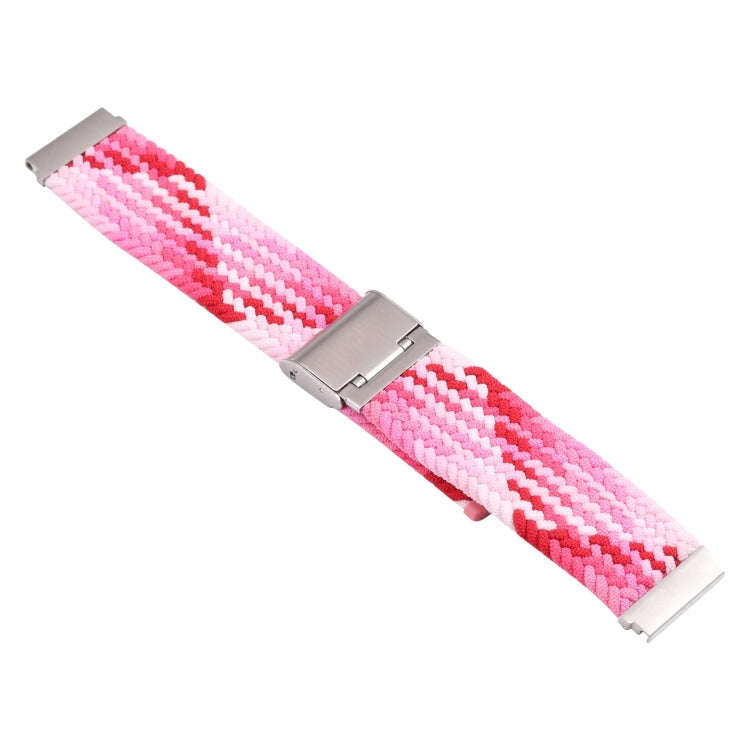 For Samsung Galaxy Watch 6 / 6 Classic Nylon Braided Metal Buckle Watch Band(Z Red Pink)