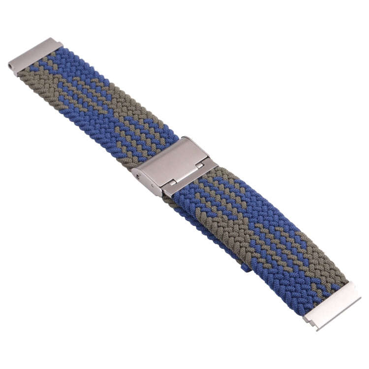 For Samsung Galaxy Watch 6 / 6 Classic Nylon Braided Metal Buckle Watch Band(Z Blue Green)