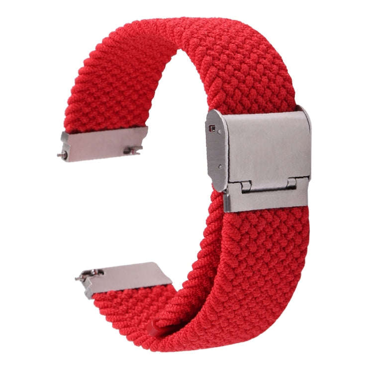 For Samsung Galaxy Watch 6 / 6 Classic Nylon Braided Metal Buckle Watch Band(Red)