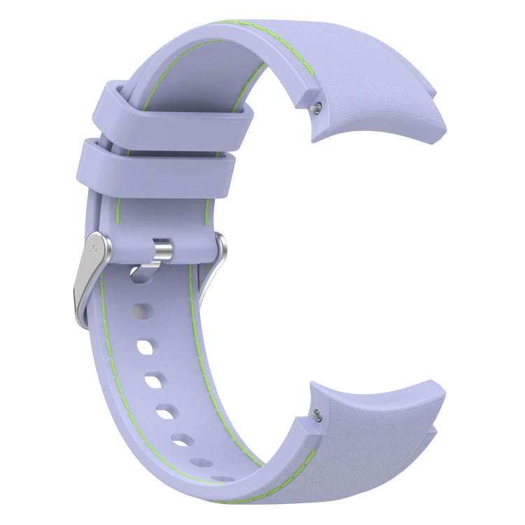 For Samsung Galaxy Watch 6 / 6 Classic Leather Silicone Watch Band(Purple)