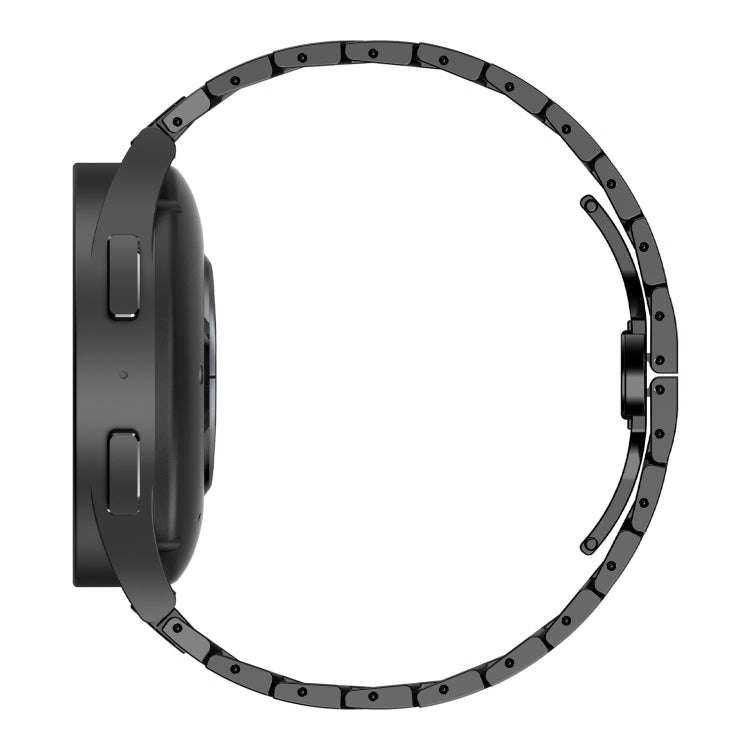 For Samsung Galaxy Watch 6 / 6 Classic Stainless Steel Metal Watch Band(Black Red)