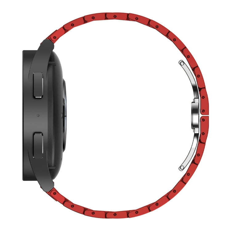 For Samsung Galaxy Watch 6 / 6 Classic Stainless Steel Metal Watch Band(Red Gold)