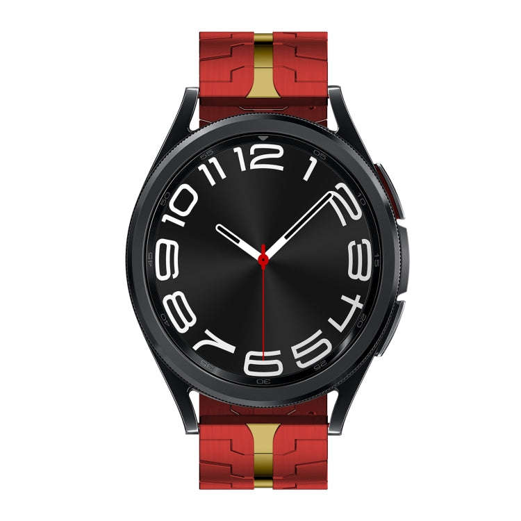 For Samsung Galaxy Watch 6 / 6 Classic Stainless Steel Metal Watch Band(Red Gold)