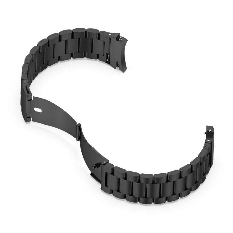 For Samsung Galaxy Watch 6 / 6 Classic Three Bead Stainless Steel Watch Band(Black)