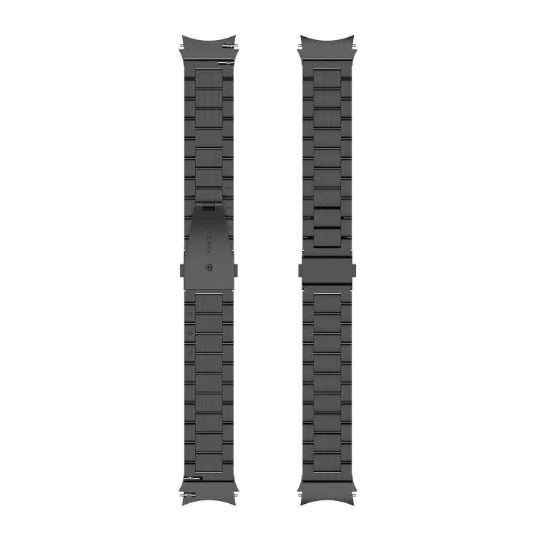 For Samsung Galaxy Watch 6 / 6 Classic Three Bead Stainless Steel Watch Band(Black)