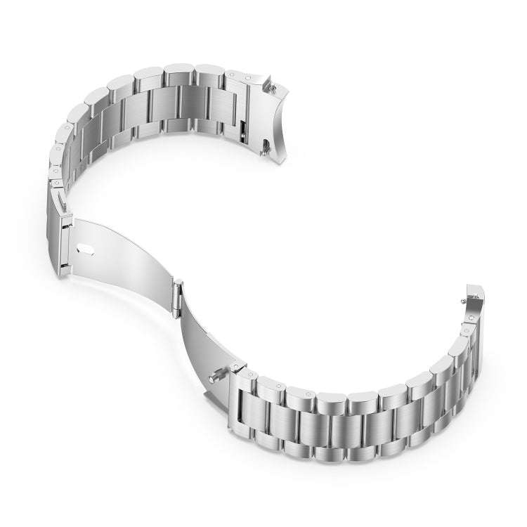 For Samsung Galaxy Watch 6 / 6 Classic Three Bead Stainless Steel Watch Band(Silver)