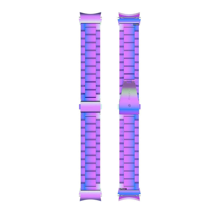For Samsung Galaxy Watch 6 / 6 Classic Three Bead Stainless Steel Watch Band(Colorful)