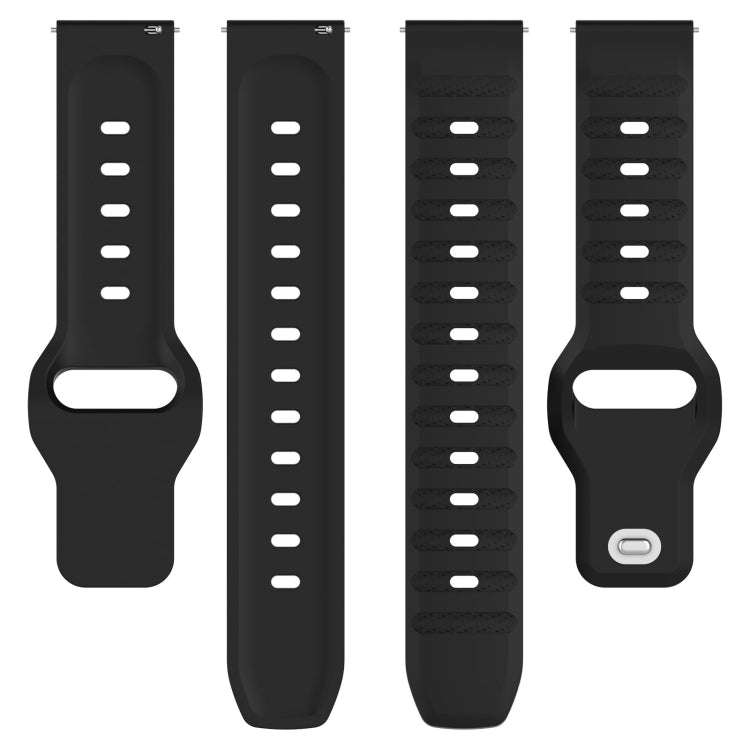 For Samsung Galaxy Watch 6 / 6 Classic Pockmark Texture Reverse Buckle Silicone Watch Band(Black)