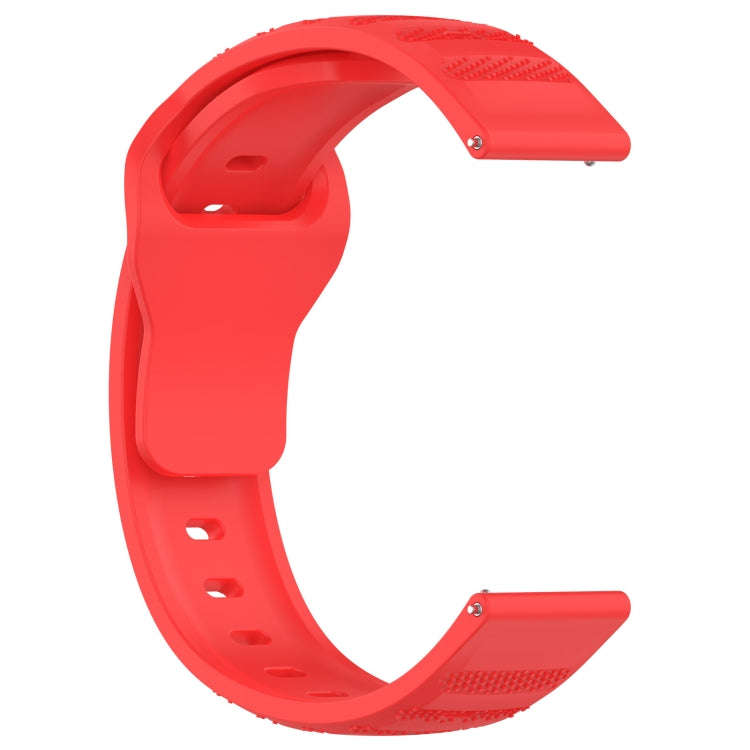 For Samsung Galaxy Watch 6 / 6 Classic Pockmark Texture Reverse Buckle Silicone Watch Band(Red)
