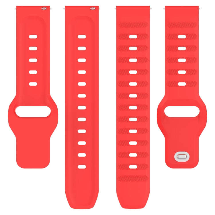 For Samsung Galaxy Watch 6 / 6 Classic Pockmark Texture Reverse Buckle Silicone Watch Band(Red)