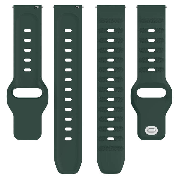 For Samsung Galaxy Watch 6 / 6 Classic Pockmark Texture Reverse Buckle Silicone Watch Band(Green)