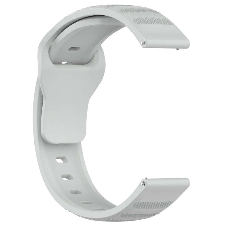 For Samsung Galaxy Watch 6 / 6 Classic Pockmark Texture Reverse Buckle Silicone Watch Band(Light ...