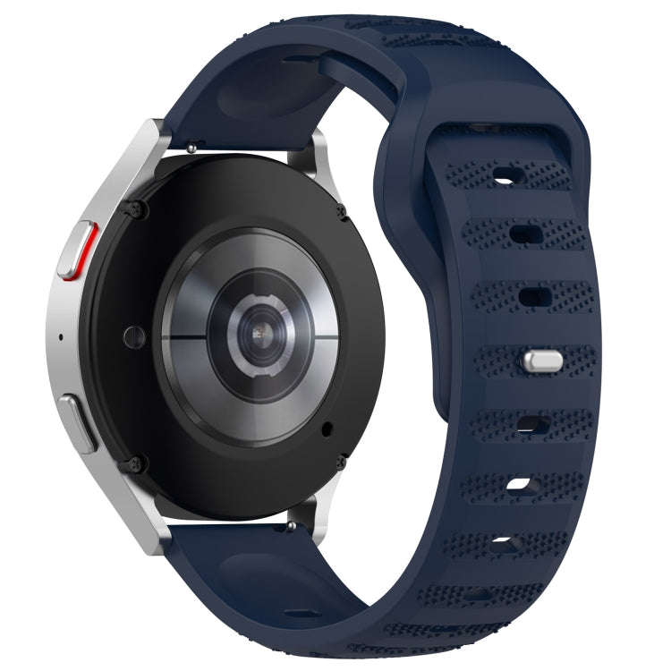 For Samsung Galaxy Watch 6 / 6 Classic Pockmark Texture Reverse Buckle Silicone Watch Band(Midnig...
