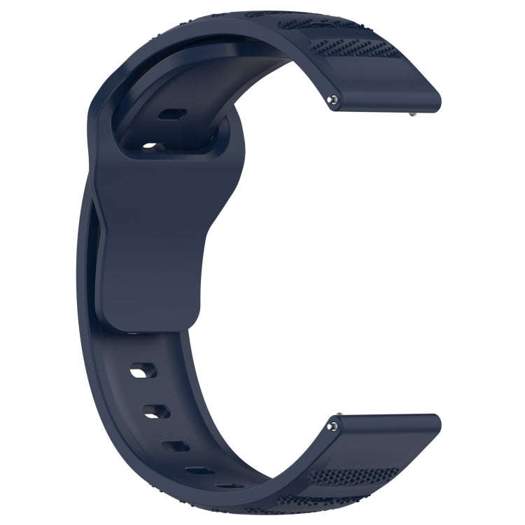 For Samsung Galaxy Watch 6 / 6 Classic Pockmark Texture Reverse Buckle Silicone Watch Band(Midnig...