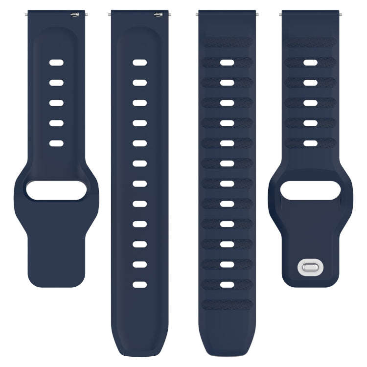 For Samsung Galaxy Watch 6 / 6 Classic Pockmark Texture Reverse Buckle Silicone Watch Band(Midnig...