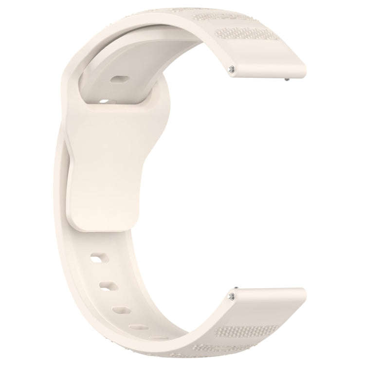 For Samsung Galaxy Watch 6 / 6 Classic Pockmark Texture Reverse Buckle Silicone Watch Band(Starli...