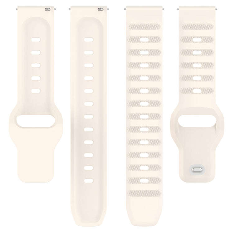 For Samsung Galaxy Watch 6 / 6 Classic Pockmark Texture Reverse Buckle Silicone Watch Band(Starli...