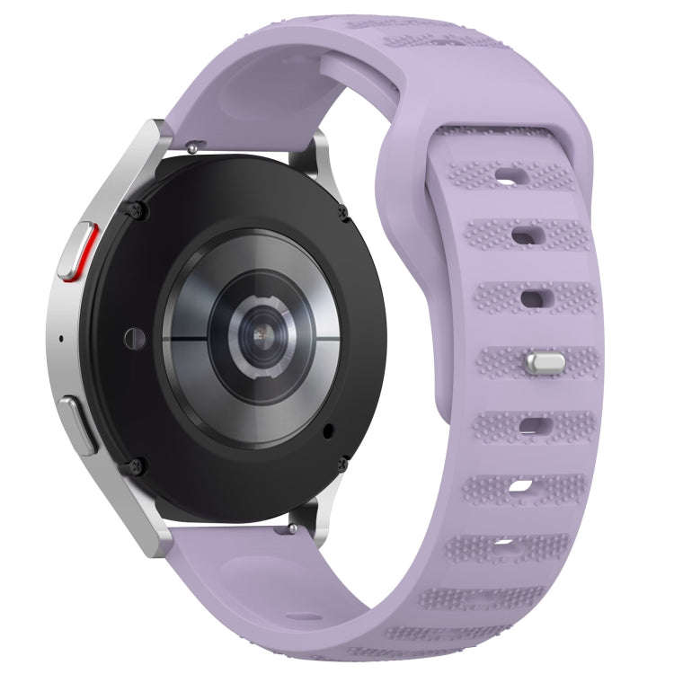 For Samsung Galaxy Watch 6 / 6 Classic Pockmark Texture Reverse Buckle Silicone Watch Band(Purple)