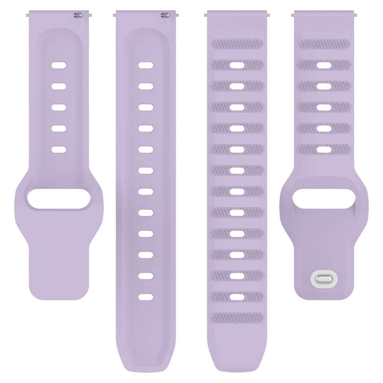 For Samsung Galaxy Watch 6 / 6 Classic Pockmark Texture Reverse Buckle Silicone Watch Band(Purple)