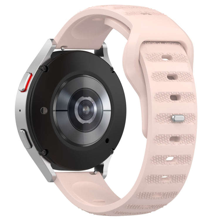 For Samsung Galaxy Watch 6 / 6 Classic Pockmark Texture Reverse Buckle Silicone Watch Band(Pink)
