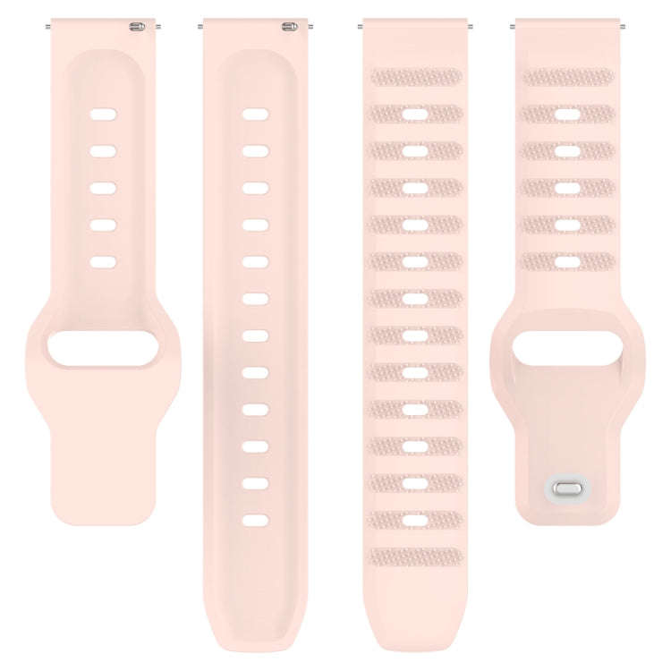 For Samsung Galaxy Watch 6 / 6 Classic Pockmark Texture Reverse Buckle Silicone Watch Band(Pink)