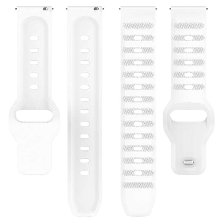 For Samsung Galaxy Watch 6 / 6 Classic Pockmark Texture Reverse Buckle Silicone Watch Band(White)