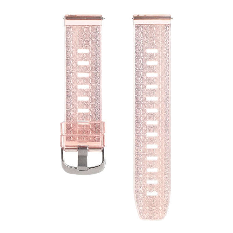 For Samsung Galaxy Watch 6 / 6 Classic Transparent Shiny Diamond TPU Watch Band(Pink)