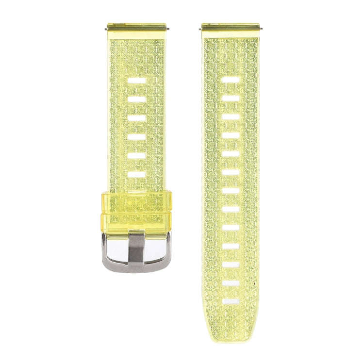 For Samsung Galaxy Watch 6 / 6 Classic Transparent Shiny Diamond TPU Watch Band(Yellow)