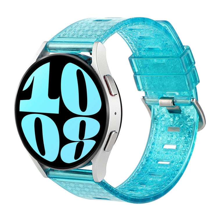 For Samsung Galaxy Watch 6 / 6 Classic Transparent Shiny Diamond TPU Watch Band(Blue)