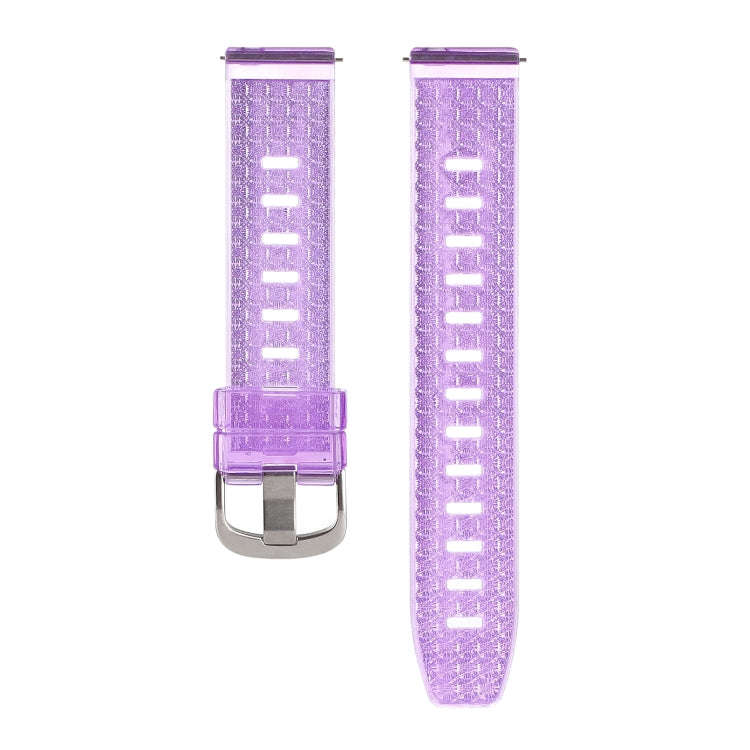 For Samsung Galaxy Watch 6 / 6 Classic Transparent Shiny Diamond TPU Watch Band(Purple)