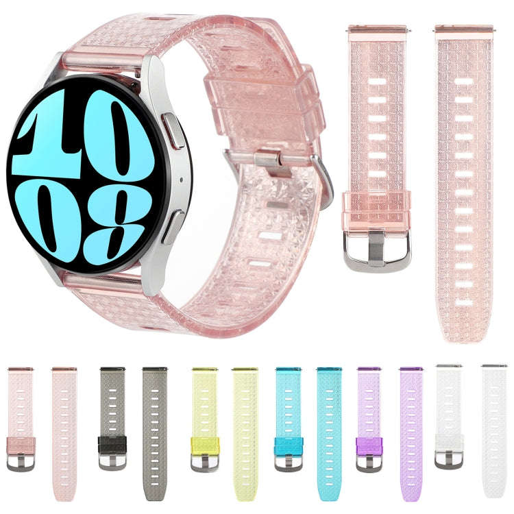 For Samsung Galaxy Watch 6 / 6 Classic Transparent Shiny Diamond TPU Watch Band(Blue)