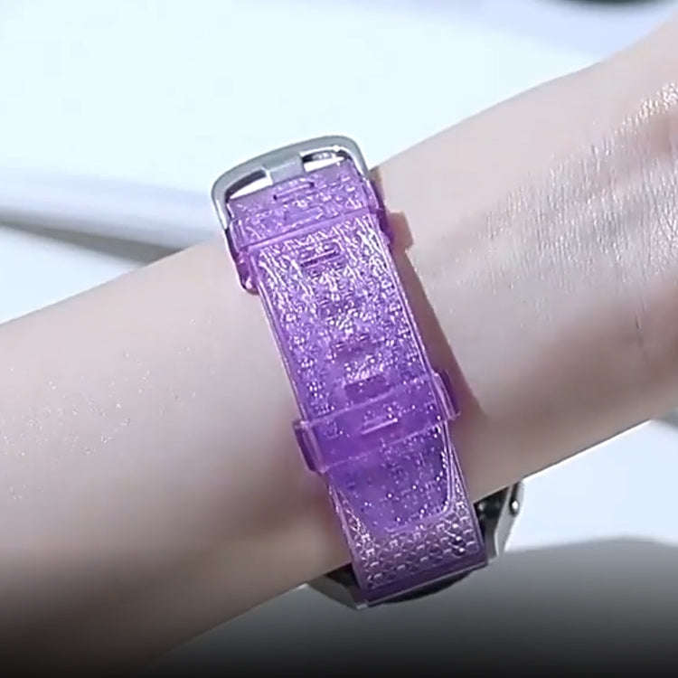 For Samsung Galaxy Watch 6 / 6 Classic Transparent Shiny Diamond TPU Watch Band(Blue)