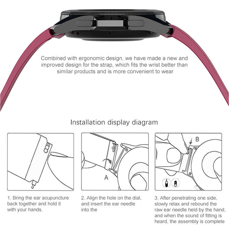 For Samsung Galaxy Watch 6 / 6 Classic Magnetic Folding Silver Buckle Silicone Watch Band(Blue)