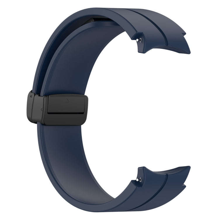 For Samsung Galaxy Watch 6 / 6 Classic Magnetic Folding Black Buckle Silicone Watch Band(Midnight...