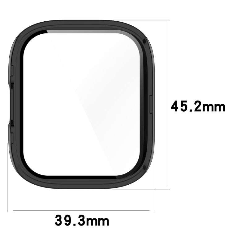 For Xiaomi Mi Watch Lite 3 PC + Tempered Film Integrated Watch Protective Case(Pine Green)