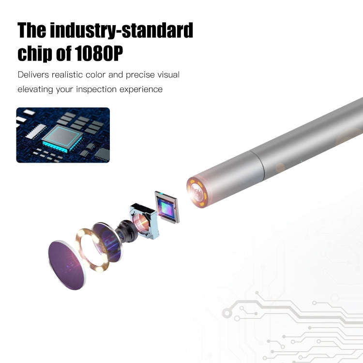 P40 3.9mm Red HD Waterproof Portable Integrated Hand-held Vertical Screen Industry Endoscope, Len...