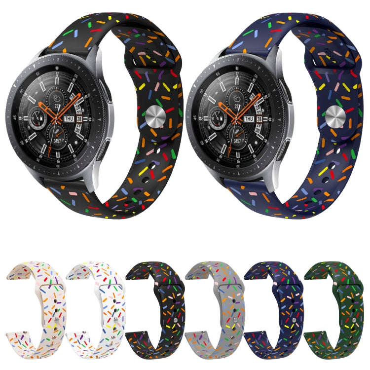 For Samsung Galaxy Watch 6 / 6 Classic Sports Rainbow Dots Silicone Watch Band(Starlight Color)