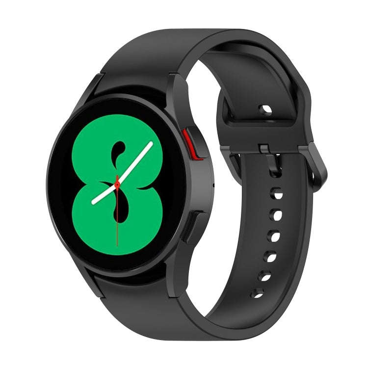 For Samsung Galaxy Watch 6 / 6 Classic Solid Color Buckle Silicone Watch Band, Size:L Size(Black)
