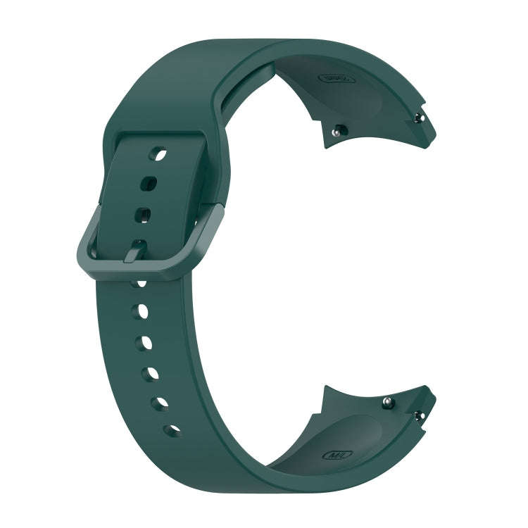 For Samsung Galaxy Watch 6 / 6 Classic Solid Color Buckle Silicone Watch Band, Size:L Size(Dark G...