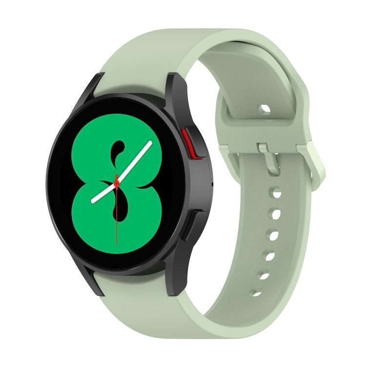 For Samsung Galaxy Watch 6 / 6 Classic Solid Color Buckle Silicone Watch Band, Size:L Size(Light ...
