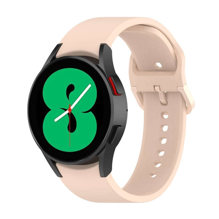 For Samsung Galaxy Watch 6 / 6 Classic Solid Color Buckle Silicone Watch Band, Size:L Size(Light ...