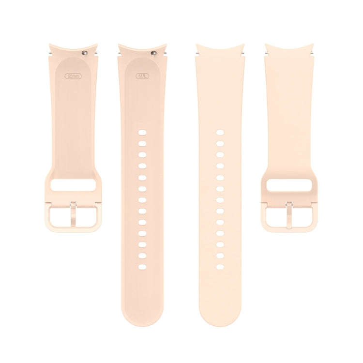 For Samsung Galaxy Watch 6 / 6 Classic Solid Color Buckle Silicone Watch Band, Size:L Size(Light ...