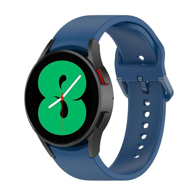 For Samsung Galaxy Watch 6 / 6 Classic Solid Color Buckle Silicone Watch Band, Size:L Size(Dark B...