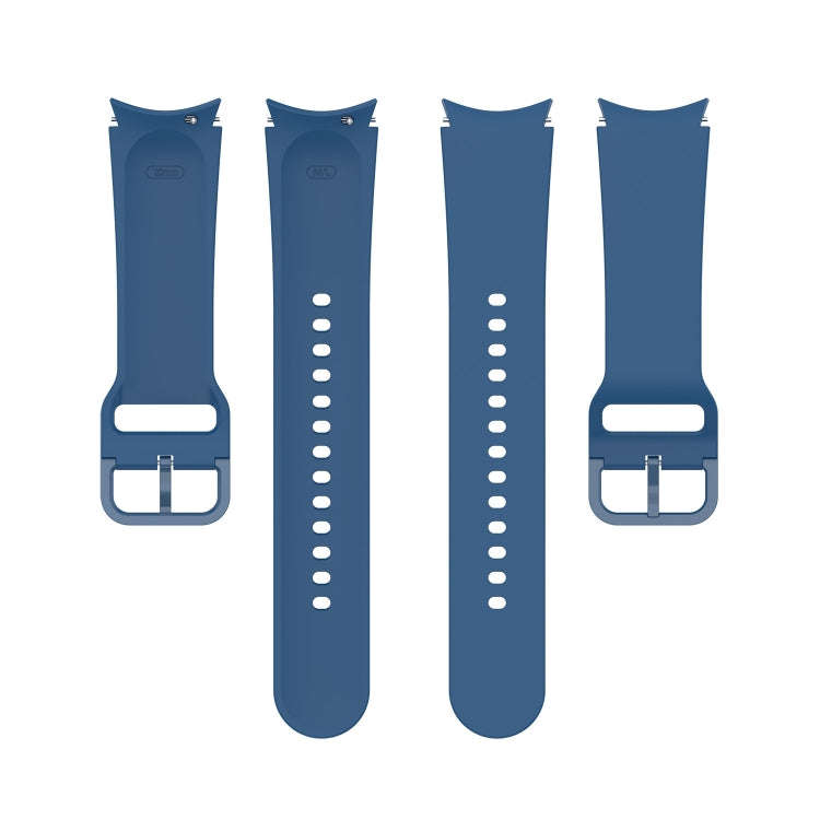 For Samsung Galaxy Watch 6 / 6 Classic Solid Color Buckle Silicone Watch Band, Size:L Size(Dark B...
