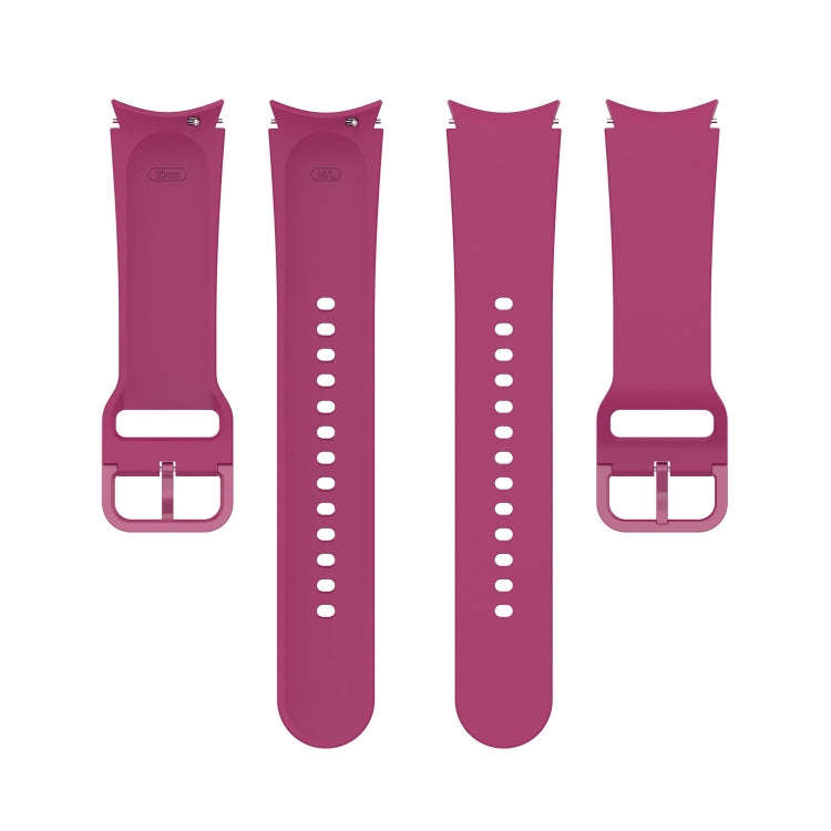 For Samsung Galaxy Watch 6 / 6 Classic Solid Color Buckle Silicone Watch Band, Size:L Size(Wine Red)