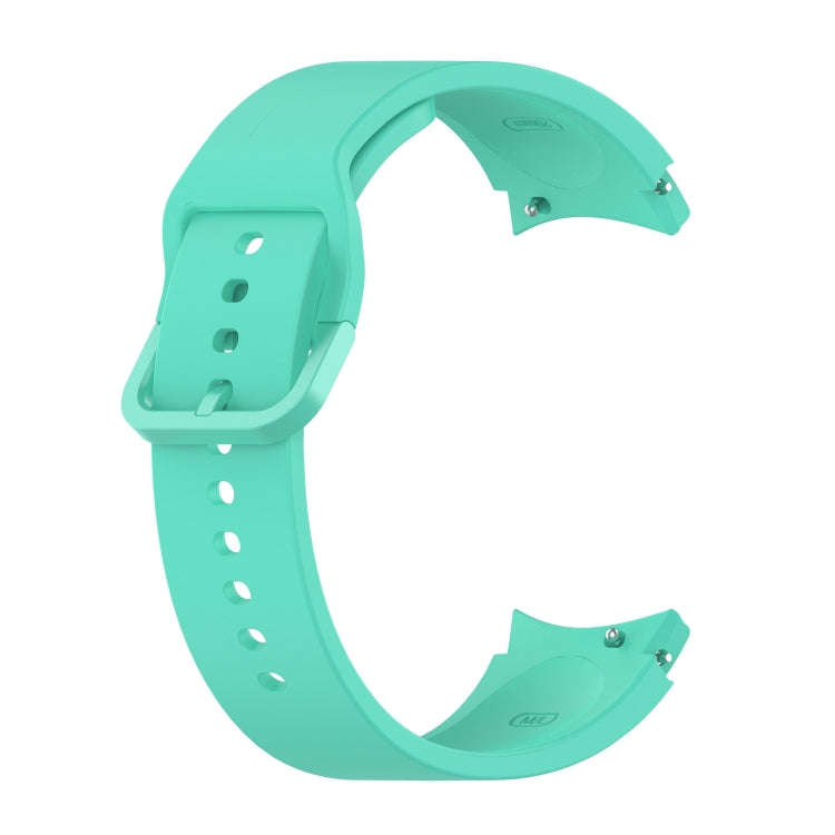 For Samsung Galaxy Watch 6 / 6 Classic Solid Color Buckle Silicone Watch Band, Size:S Size(Teal)